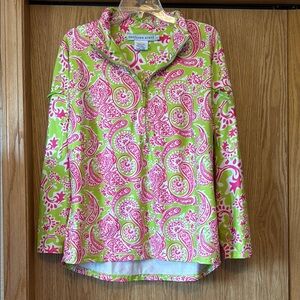 Gretchen Scott- Vibrant Paisley Button-Up Shirt- XL
